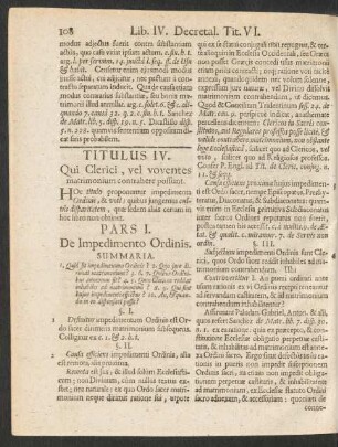 Titulus IV. [VI.] Qui Clerici, vel voventes matrimonium contrahere possunt