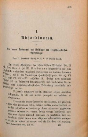 409-426 Ein neues Dokument zur Geschichte der frühscholastischen Christologie