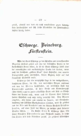Eschwege. Boineburg. Fürstenstein.