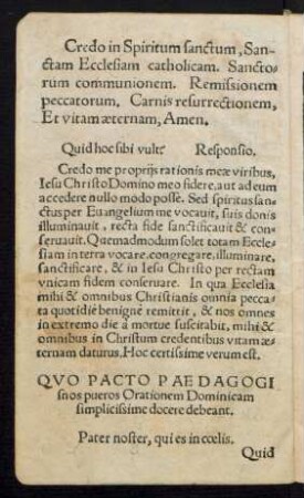 Quo Pacto Paedagogi suos pueros Orationem Dominicam simplicissime docere debeant.