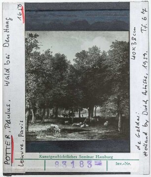 Paulus Potter: Wald bei Den Haag. Louvre, Paris