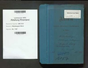 Sorg; Alfred Richard, Bergassessor; Prüfungs- u. Personalakten Band 1 (Beiheft Ausarbeitungen)