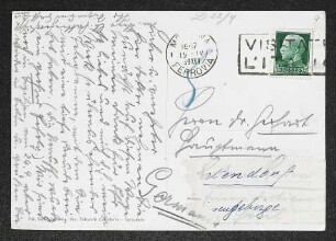 Brief von Sigmund Graff und Susanne Graff an Gerhart Hauptmann
