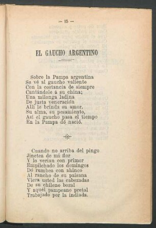 El gaucho argentino