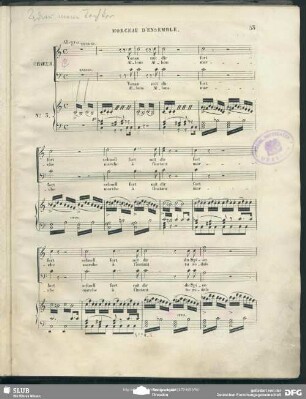No. 3 Morceau d'Ensemble: "Voran mit dir / Allons allons"