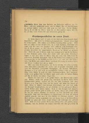 Erziehungsanstalten im neuen Staat.