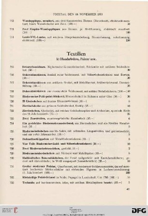 Textilien (Nr. 715-733)