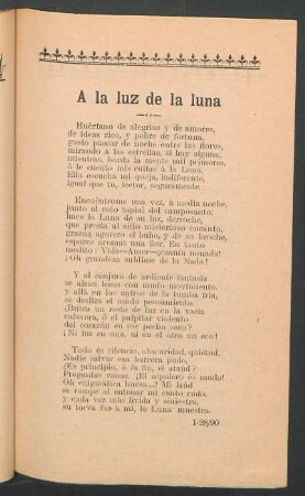A la luz de la luna