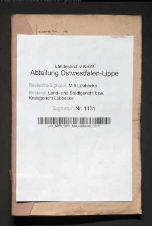 Erblasser: Schwepe auch Schweppe, Anna Sophie Dorothee, geb. Burmann; Erblasser: Pollheide, Cord Heinrich: Abschluss eines Erbvertrags