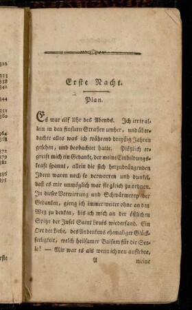 Erste Nacht. - Fünfte Nacht.