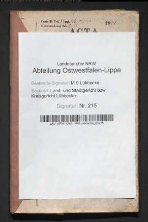 Erblasser: Bahre, Caroline Magdalene Charlotte, geb. Heitmann: