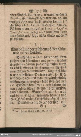 §. 3. Eintheilung dererselben in öffentliche und private Bücher