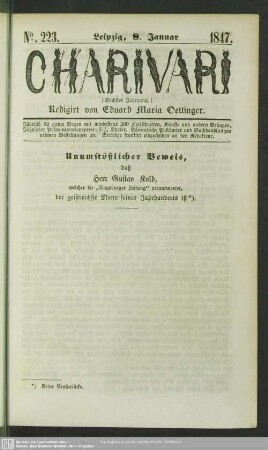 Unumstößlicher Beweis daß Herr Gustav Kolb, welcher die "Augsburger Zeitung" verantwortet, der geistreichste Mann seines Jahrhunderts ist