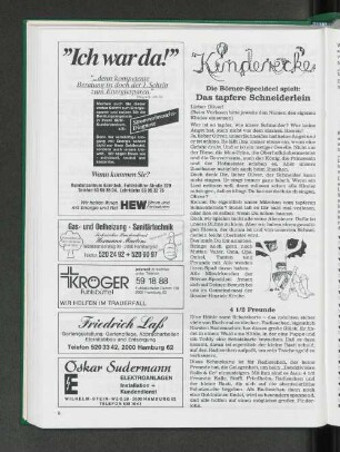 Die Börner-Speeldeel spielt: Das tapfere Schneiderlein