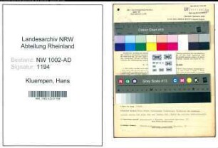 Entnazifizierung Hans Kluempen, geb. 05.04.1920 (Kaufm.Angest.)