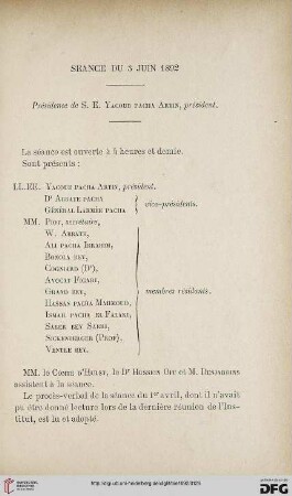 Séance du 3 juin 1892