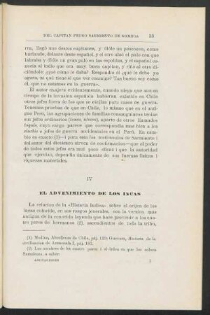 IV - El advenimiento de los incas