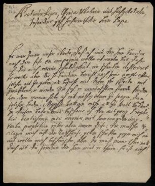 Brief von Georg Herrmann Rübenkönig an Friedrich Lucae