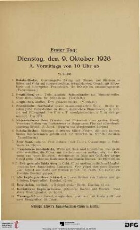 A. Vormittags von 10 Uhr ab (Nr. 1-198)
