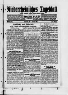 Niederrheinisches Tageblatt : Kempener Volkszeitung : Kempener Zeitung : Lobbericher Tageblatt : Heimatzeitung für den linken Niederrhein