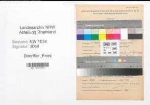 Entnazifizierung Ernst Doerffler , geb. 03.10.1890 (Generalleutnant)