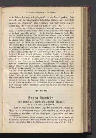 Banza Manteke, eine Stätte des Lichts im dunklen Erdteil