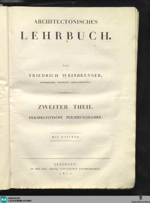 2: Perspectivische Zeichnungslehre