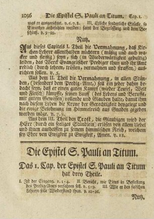 Die Epistel S. Pauli an Titum
