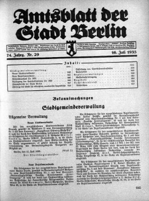 1933,29: Nr. 29, 16. Juli 1933