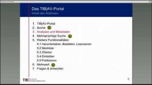 Webinar: TIB|AV-Portal