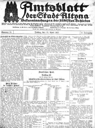Nummer 15 : Freitag, den 13. April 1923