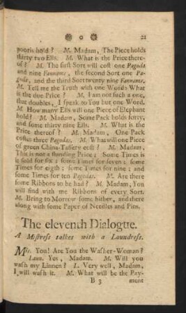 The eleventh Dialogue - The twentieth Dialogue.
