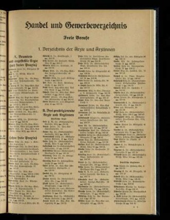 Handel und Gewerbeverzeichnis