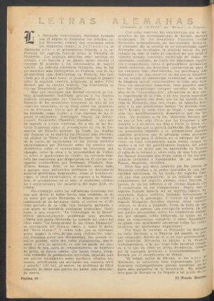 Letras alemanas : (Traducción de "Actual", del "Mercure", de Francia)
