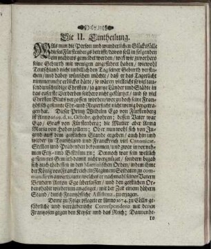 Die II. Eintheilung