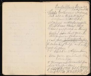 Skizzenbuch: Reiseskizzen und Notizen: Seehausen. Notiz