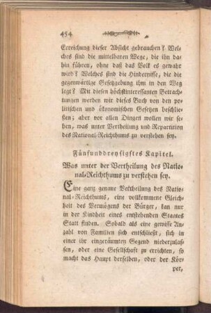 Fünfunddreysigstes Kapitel. Was unter der Vertheilung des National-Reichthums zu verstehen sey