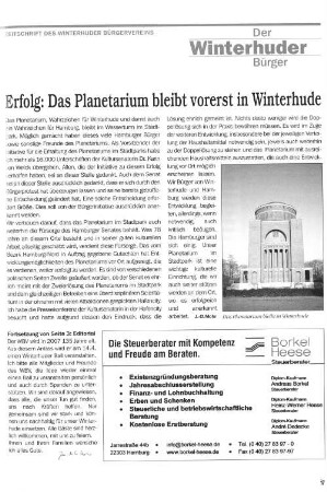 Erfolg: Das Planetarium bleibt vorerst in Winterhude