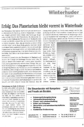 Erfolg: Das Planetarium bleibt vorerst in Winterhude