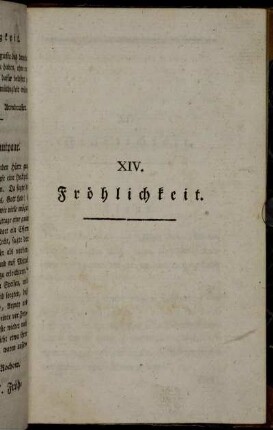 XIV. Fröhlichkeit.