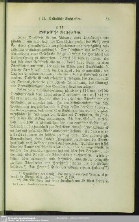 § 11. Polizeiliche Vorschriften