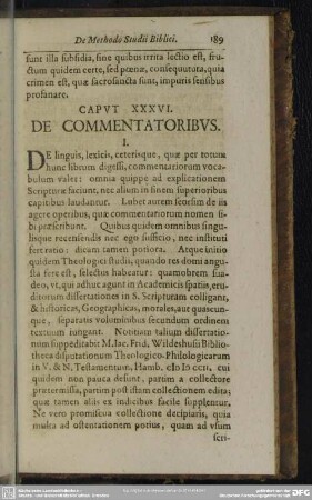 Caput XXXVI. De Commentatoribus