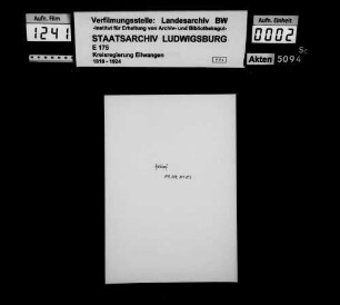 Anmeldungen nicht politischer Vereine zur Eintragung in das Vereinsregister, OA Gaildorf