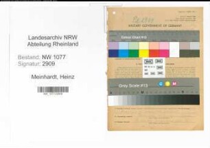 Entnazifizierung Heinz Meinhardt , geb. 25.10.1914 (Polizist)