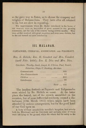 26-34, III. Malabar