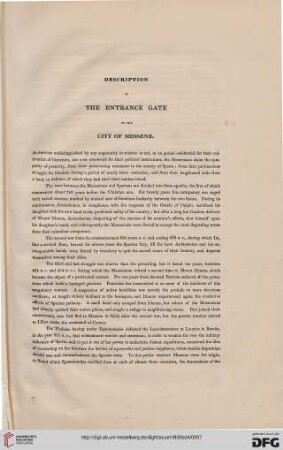 Description of the Entrance Gate of the City of Messene