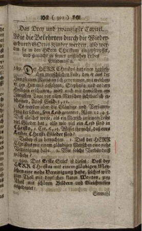 Das Drey und zwantzigste Capitel. Wie die Bekehrten durch die Wiedergeburth Gottes Kinder werden [...] – Das vier und zwantzigste Capitel. Dieses grosse Werck verrichtet Gott in den Menschen [...]