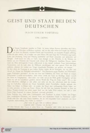 2: Geist und Staat bei den Deutschen : (nach einem Vortrag)