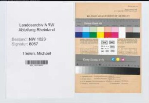 Entnazifizierung Michael Thelen , geb. 26.12.1886 ()