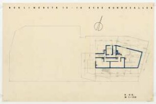 Wohnhaus Berliner Straße 13-14 / Bundesallee, Berlin-Wilmersdorf: Grundriss 8. Obergeschoss 1:100